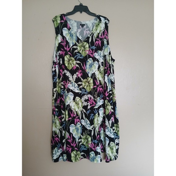 J. Jill Dresses & Skirts - J Jill Dress 3x Wearever Floral Midi Soft Jersey Tank Everyday Lagenlook Boho